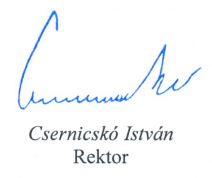 Csernicsó István aláírása